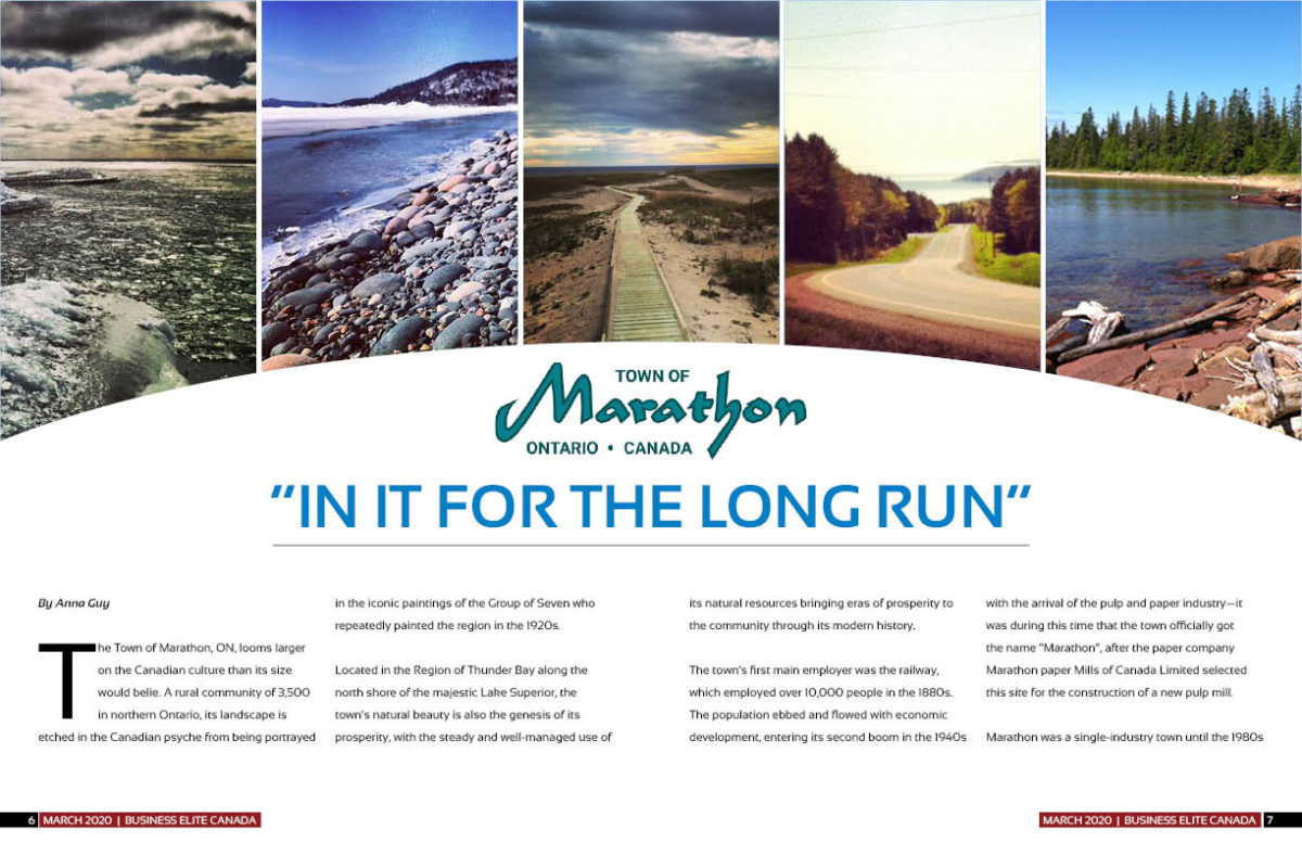 Town of Marathon, Ontario Business Elite Canada Magazine