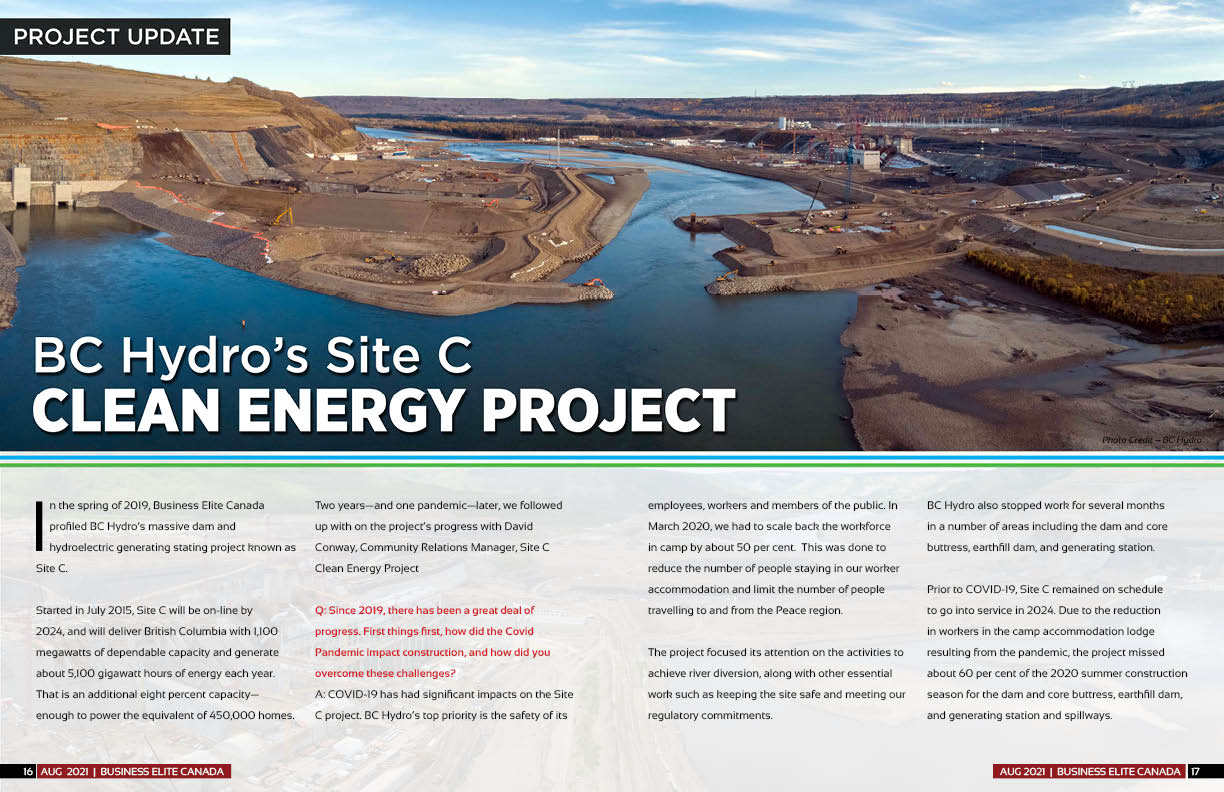 Project Update: BC Hydro’s Site C Project