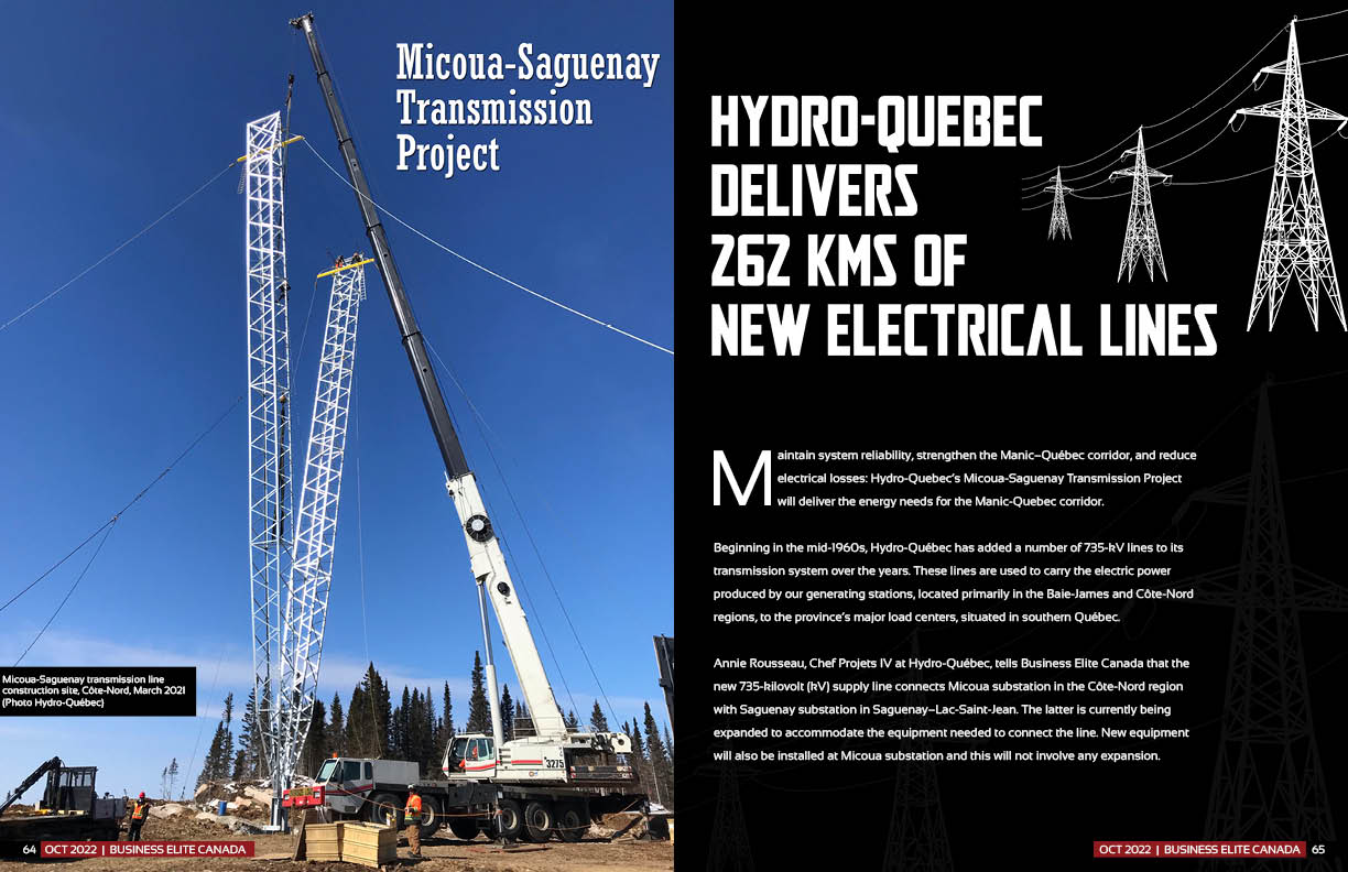 Hydro-Quebec Micoua-Saguenay Transmission Project