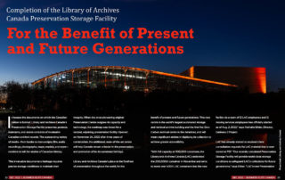 Completion of Library and Archives Canada’s New Preservation Facility Project