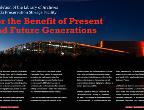 Completion of Library and Archives Canada’s New Preservation Facility Project