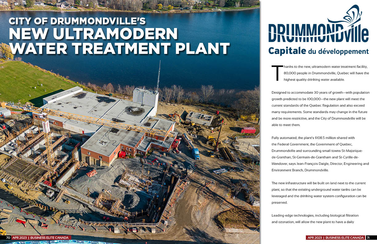 City of Drummondville’s New Ultramodern Water Treatment Plant